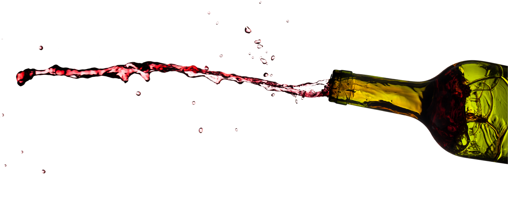 Red Wine Pouring Out from Bottle